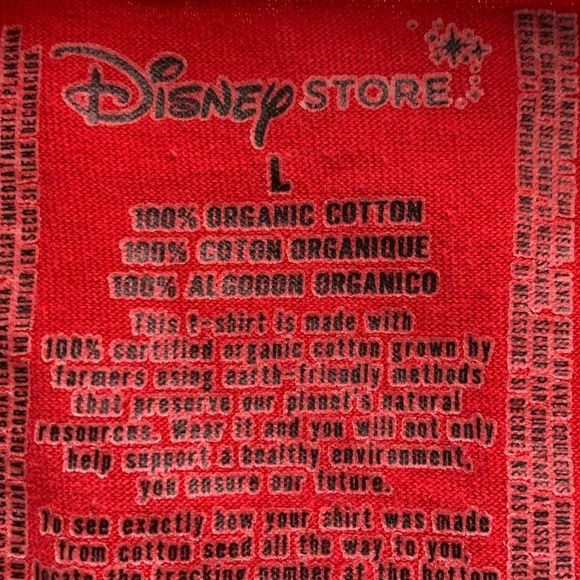 Disney Iron Man graphic T-shirt size L red marvel Mens EUC Short Sleeve 1963 - Picture 7 of 7